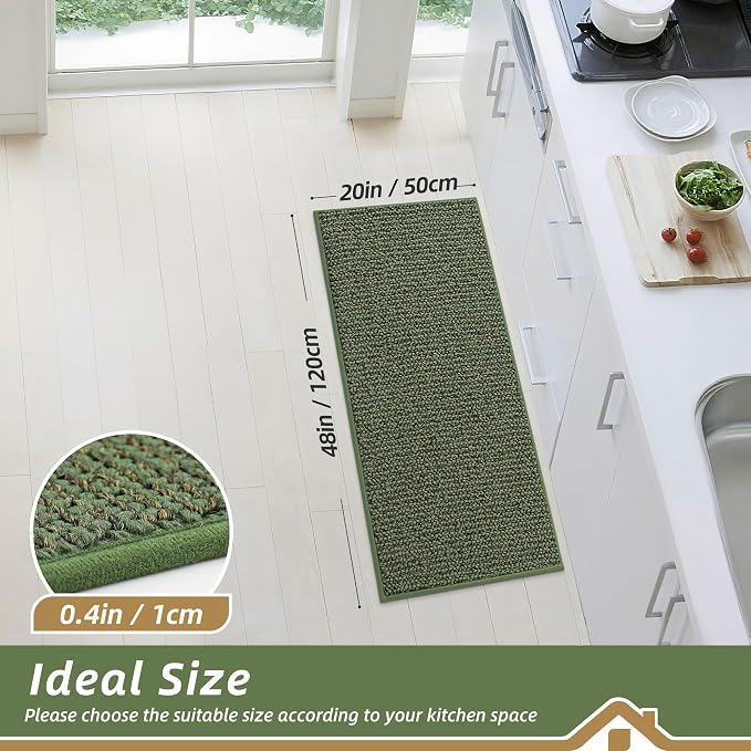 BEQHAUSE Kitchen Runner Rugs 20"x48", Kitchen Mats - Image 2