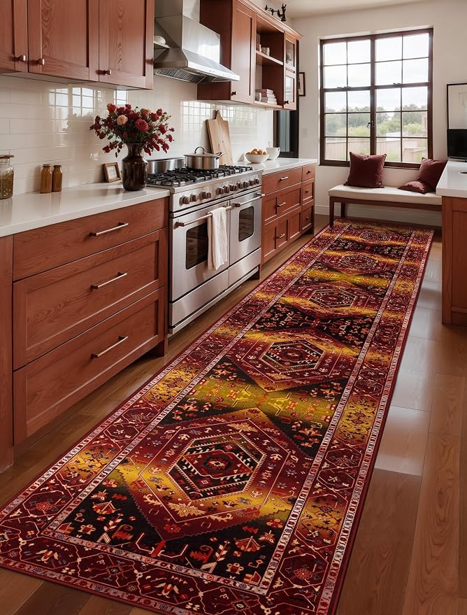 SERISSA 2'6"x14' Washable Non Slip Boho Runner Rug - Image 2