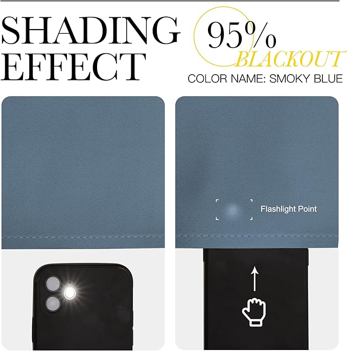NICETOWN Smoky Blue Curtain Panels - Image 7