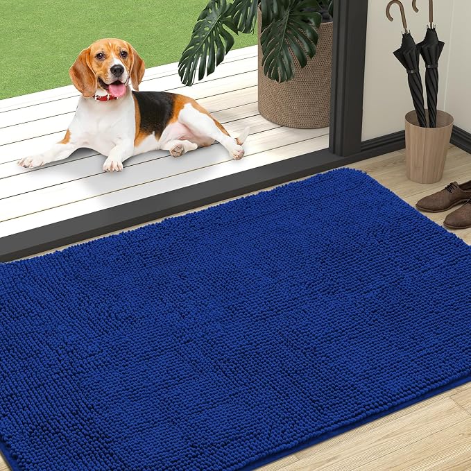 OLANLY Dog Door Mat for Muddy Paws 47x32, Super Absorbent Chenille Mud Mat | by OLANLY