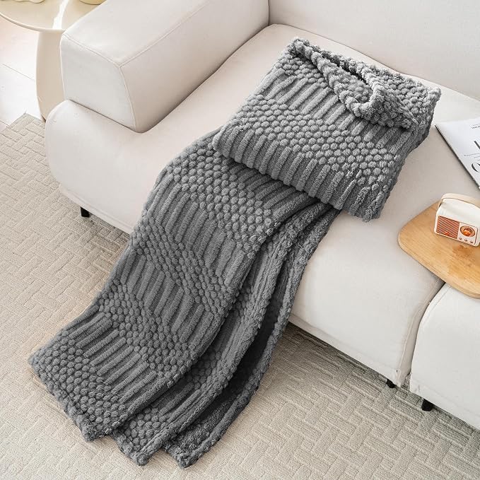 Grey Throw Blanket - Image 2