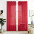 SpaceDresser Check Sheer Curtains 45 Inches Long by SpaceDresser