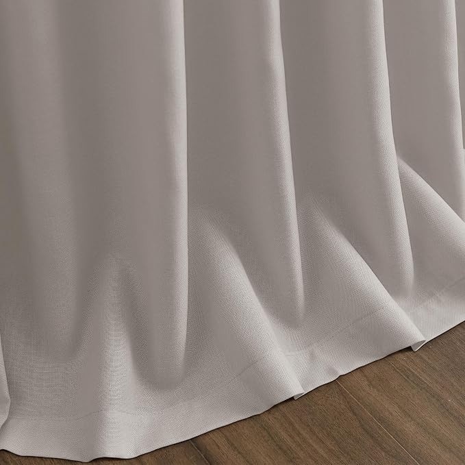 Stone Grey Linen Curtains 102 Inches Long - Image 9