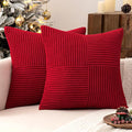 MIULEE Christmas Red Decorative Throw Pillow Covers by MIULEE