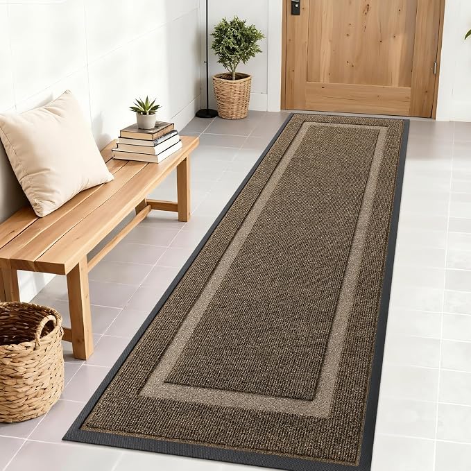 OLANLY Front Door Mat Outside 71x23, All-Season Heavy-Duty Rubber Doormat | by OLANLY