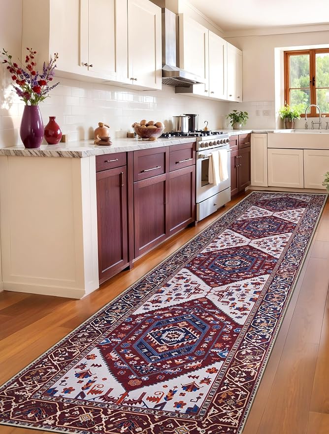 SERISSA 2'6"x12' Washable Non Slip Boho Runner Rug - Image 2
