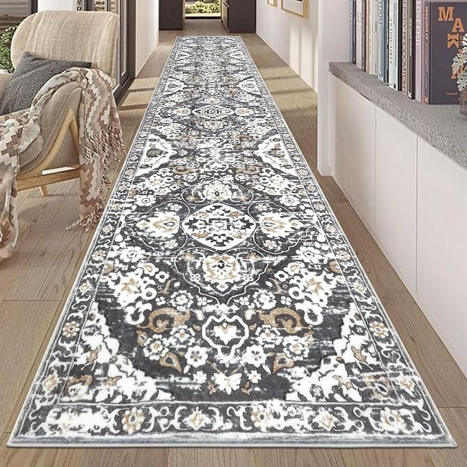 HEBE Hallway Runner Rug 2'8''x14', Washable Non Slip Kitchen Rug Runner | Soft by HEBE