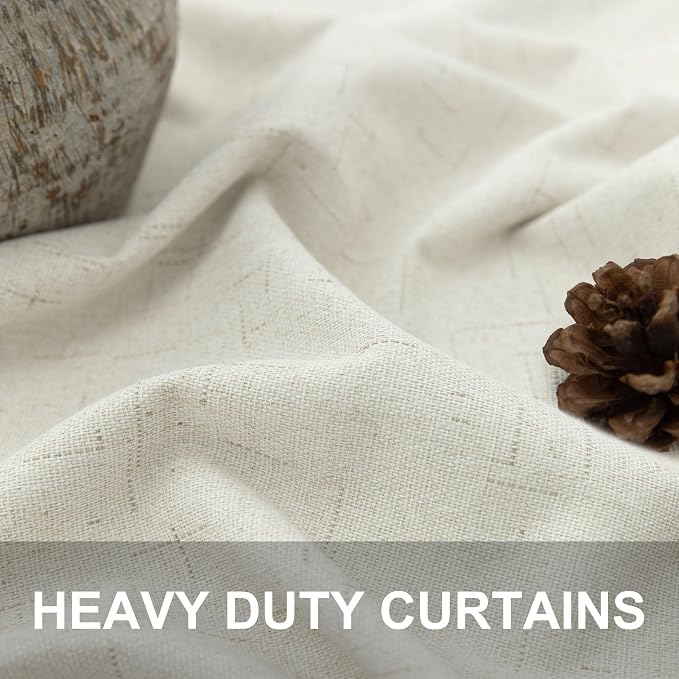 36 Inch Length Linen Blackout Curtains - Image 4