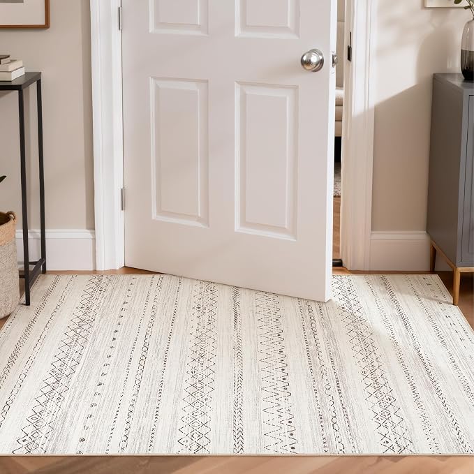 cotiled Washable 3x5 Entryway Rugs: Boho Moroccan Soft Small Rug | Solve Modern - Image 5