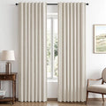 MIULEE 100% Blackout Linen Curtains by MIULEE