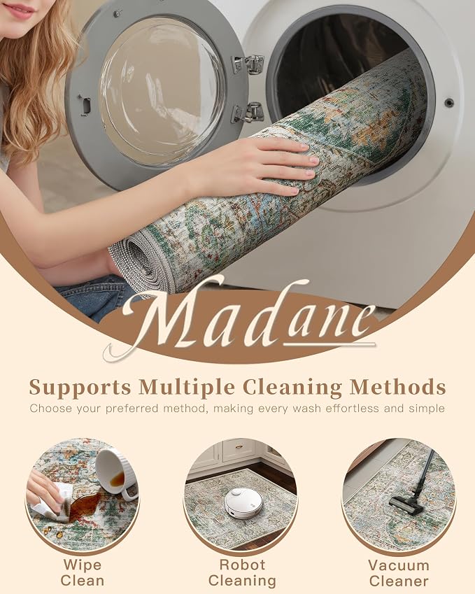 Madane Kitchen Runner 2'6''x8' Soft Rug Runners - Image 12