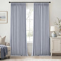 MIULEE Chambray Blue Pinch Pleated 100% Blackout Curtains 40x90 Inches | Room by MIULEE