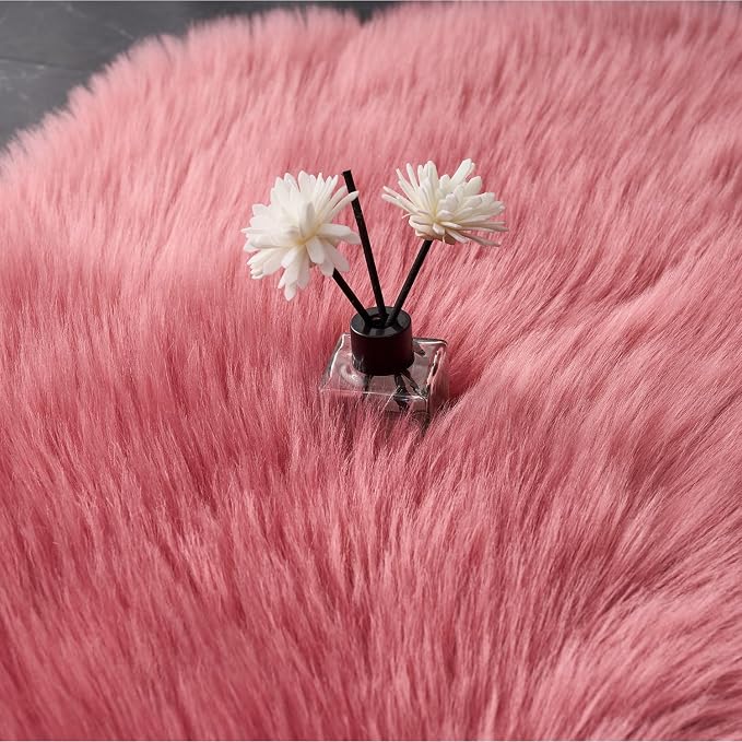 EasyJoy Ultra Soft Fluffy Shaggy Area Rug, 2 x 4 ft Rectangle, Blush Pink | - Image 7