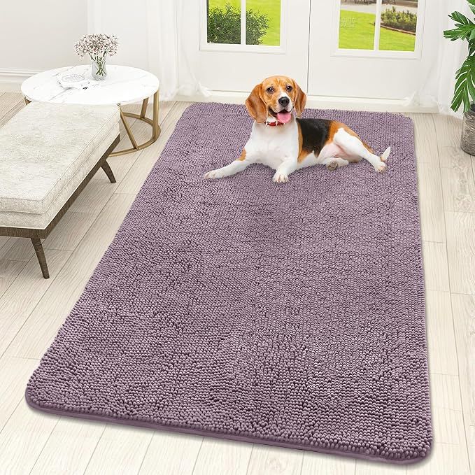OLANLY Dog Door Mat for Muddy Paws 59x32, Super Absorbent Chenille Mud Mat | by OLANLY