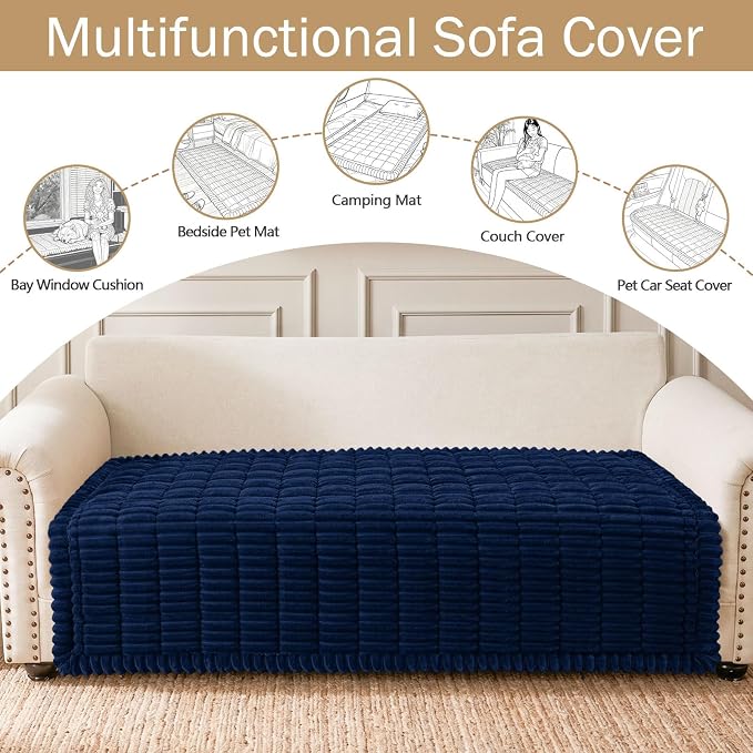 Couch Cover for Dogs, Washable Non Slip Plush Flannel Sofa Protector | Thick - Image 3