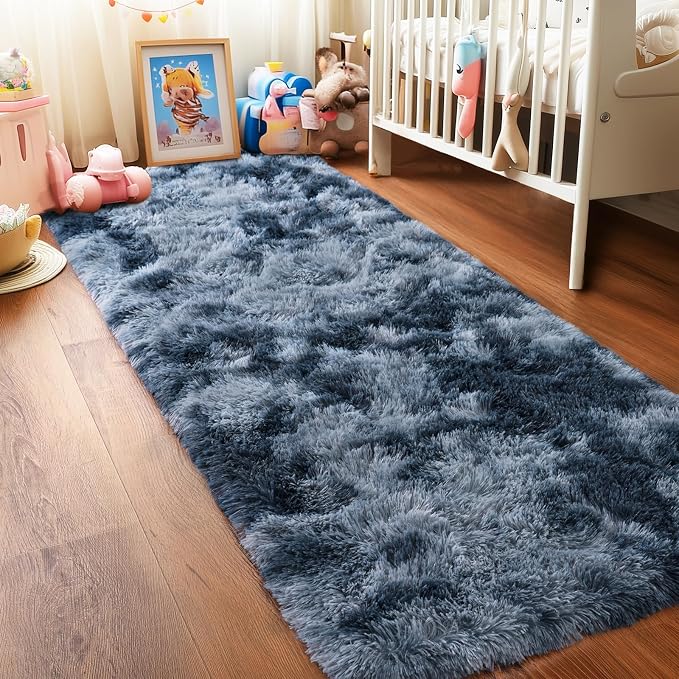Pionblank Fluffy Runner Rugs for Bedroom 2x6, Plush Soft Fuzzy Bedside Carpet - Image 3