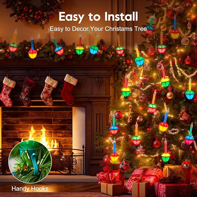 Christmas Bubble String Lights - 20.5 FT Christmas String Lights with 20 Counts Christmas Lights Bulb, Traditional Bubble Decorative Lights for Holiday Christmas Celebrations Lighting, Multicolor