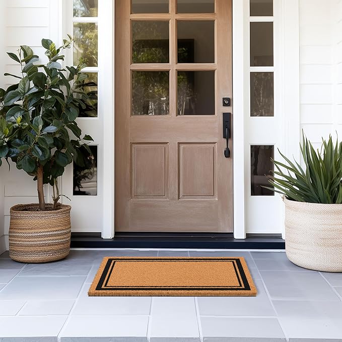 Barnyard Designs Natural Coco Coir Non-Slip Doormat | Heavy-Duty Welcome Mat - Image 4