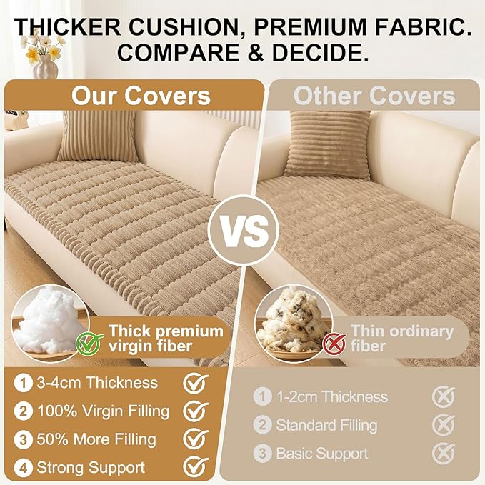 Smiry Couch Cover for Dogs, Non Slip Washable Sofa Protector for Pets | Soft - Image 4