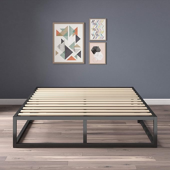ZINUS Joseph Metal Platforma Bed Frame, Mattress Foundation, Wood Slat Support, No Box Spring Needed, Sturdy Steel Structure, Full