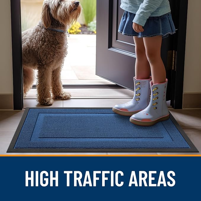 OLANLY Front Door Mat Outside 47x32, All-Season Heavy-Duty Rubber Doormat | - Image 6