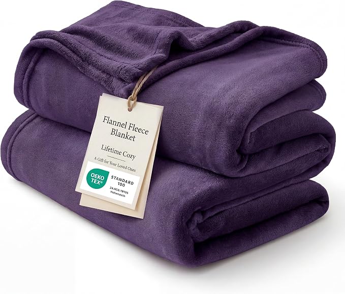 Bedsure GentleSoft Fleece Throw XL Blanket Purple by Unknown