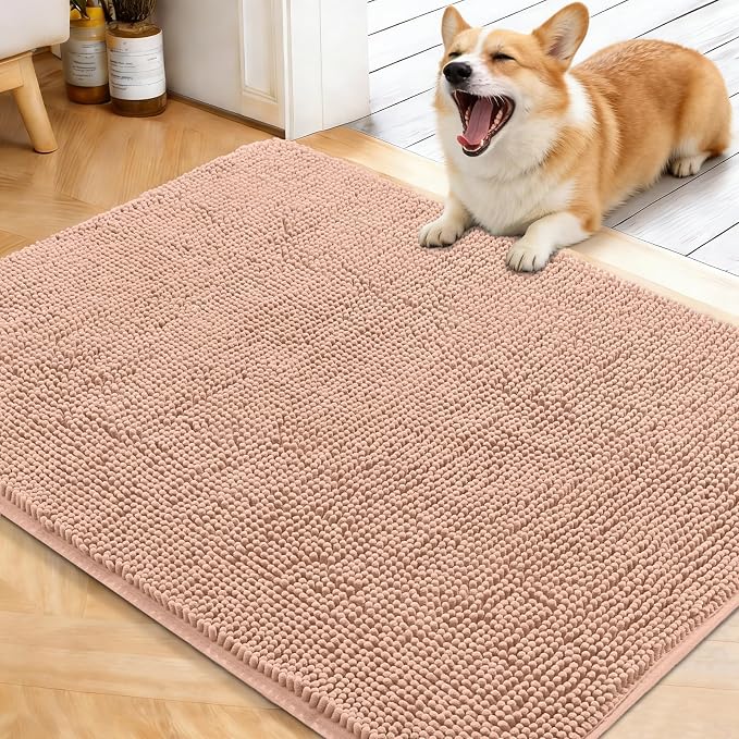 OLANLY Dog Door Mat for Muddy Paws 40x32, Super Absorbent Chenille Mud Mat | by OLANLY