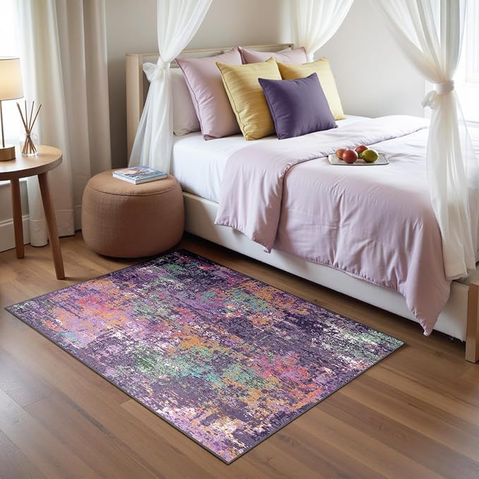RELEANY Washable 3'x5' Abstract Area Rug - Image 3