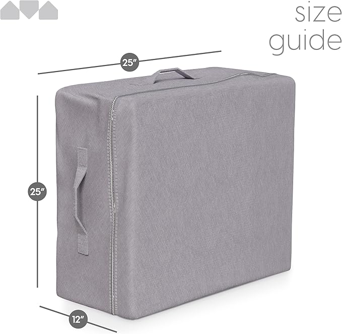 Milliard Carry Case for the Tri Folding Mattress Space Saver Single Size (75" x 25" x 4") (Mattress NOT Included)