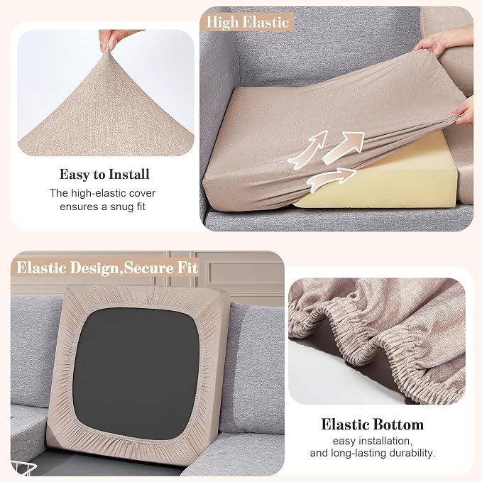 12Pcs Patio Cushion Covers Stretch Outdoor Furniture Protector Slipcovers | - Image 4