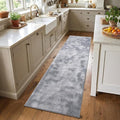 2x6 Tie-dye Light Grey Runner Rug Washable Non-Slip by Unknown