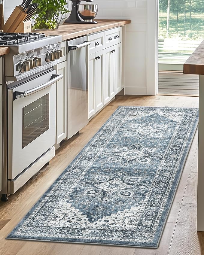 AMADA HOMEFURNISHING 2x6 Washable Runner Rug, Low-Profile Kitchen Rugs - Image 5