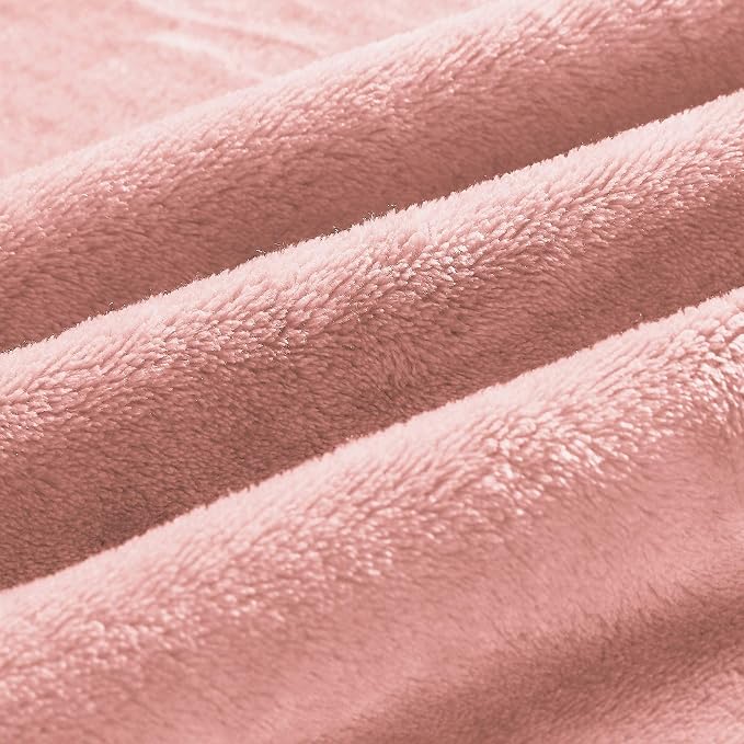 BEDELITE Fleece Blanket Soft Plush Queen Size Bed Blanket Pink 90"x90" | Ultra - Image 5