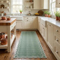 GarveeHome 2.5x8 Scalloped Washable Runner Rug Non Slip Hallway Kitchen Rug | by GarveeHome