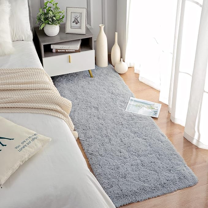 Chicrug Soft Runner Rugs for Bedroom Living Room Plush Fluffy Rug 2x7 | Shag - Image 3
