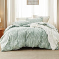 Bedsure Full Comforter Set - Sage Green Bed Set, 3 Pieces Cute Floral Bedding, 1 Soft Reversible Botanical Flowers Comforter and 2 Pillow Shams