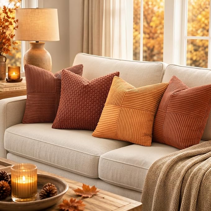 MIULEE Fall Burnt Orange Decorative Throw Pillow Covers - Image 5