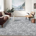 Latepis Washable Area Rugs 9x12 Living Room Gray Fur Rug Super Large Faux by Latepis