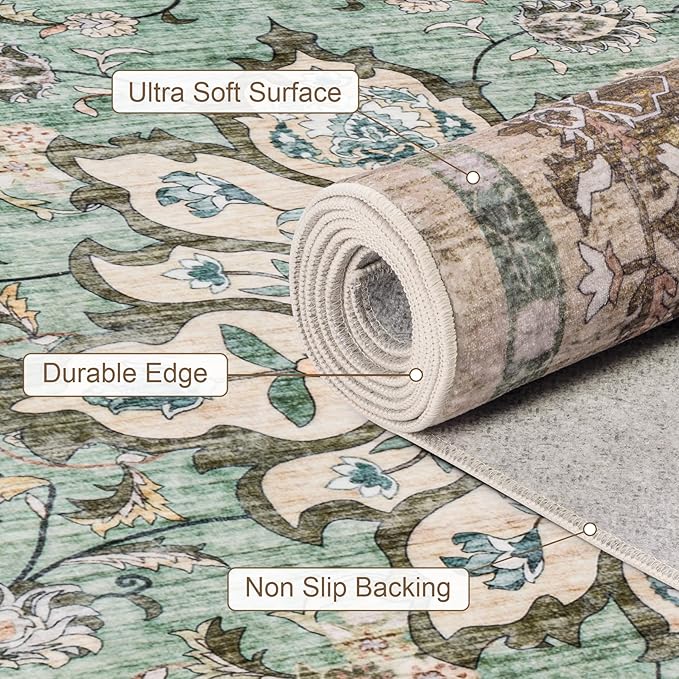 3x5 Area Rugs Living Room: Washable Rug - Image 7