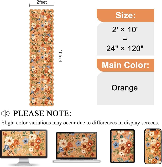 DUKINO 2x10 Runner Rug for Hallway, Washable Kitchen Rug Non Slip, Low Pile - Image 2