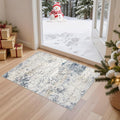 DMOYEST 2x3 Entryway Area Rug Washable Abstract Beige Blue Small Carpet | by DMOYEST