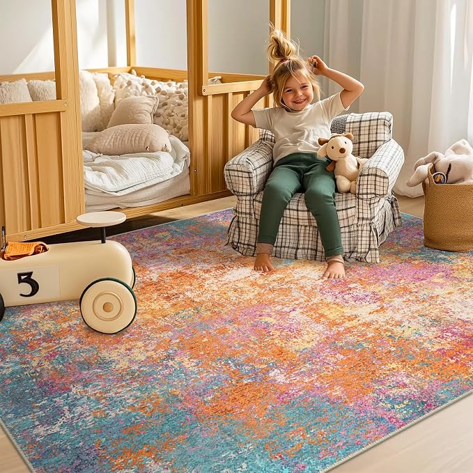 RELEANY Washable Square 8'x8' Area Rug - Image 7