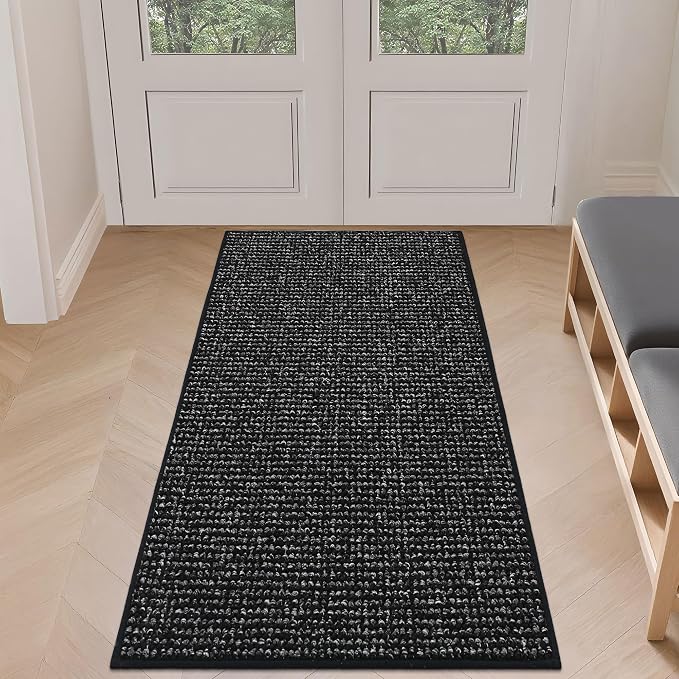 BEQHAUSE Dirt Trapper Door Mat 24" x 60", Non-Slip Washable Doormats, Low by BEQHAUSE