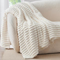 BEDELITE Ribbed Fleece Throw Blanket by BEDELITE