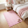 GarveeHome 3x5 Scalloped Washable Area Rug Non Slip Bedroom Entryway Rug | Soft by GarveeHome