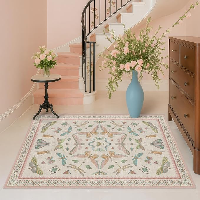 Neutral Girl Nursery Rug 4x6 - Image 6