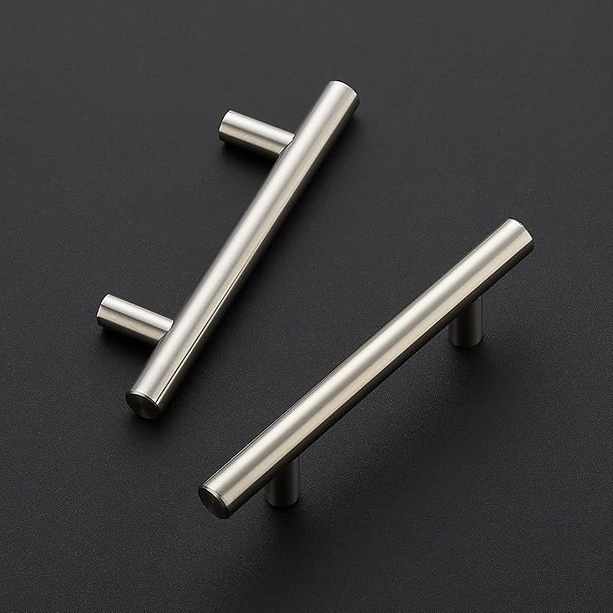 Ravinte 50 Pack | 5 Inch Cabinet Pulls Brushed Nickel Stainless Steel Kitchen Cupboard Handles Cabinet Handles 5 Inch Length, 3 Inch Hole Center