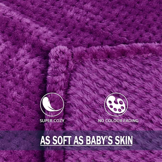 Exclusivo Mezcla Large Waffle Fleece Throw Blanket - Image 6