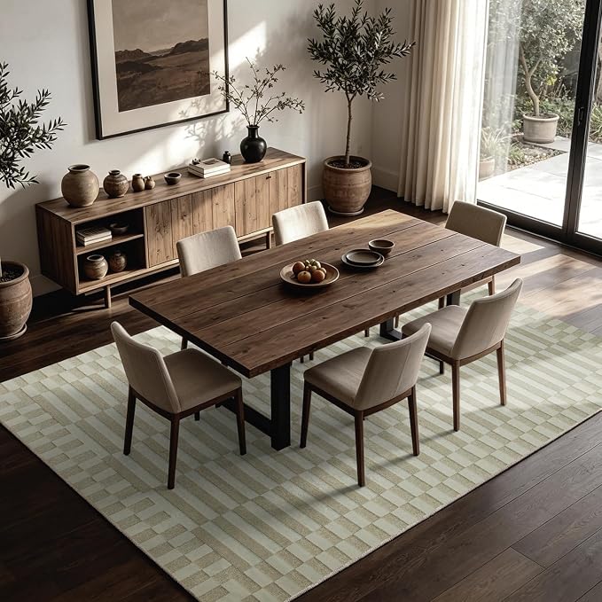 8x10 Washable Area Rugs for Living Room, Dining Room, Nursery- Beige | Ultra - Image 7
