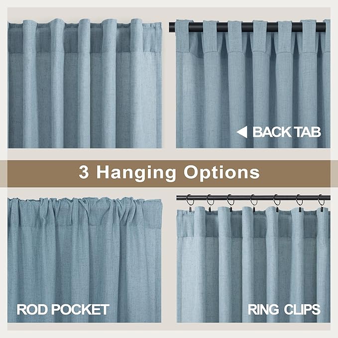 Pitalk Blue Curtains 38 Inch Wide - Image 5